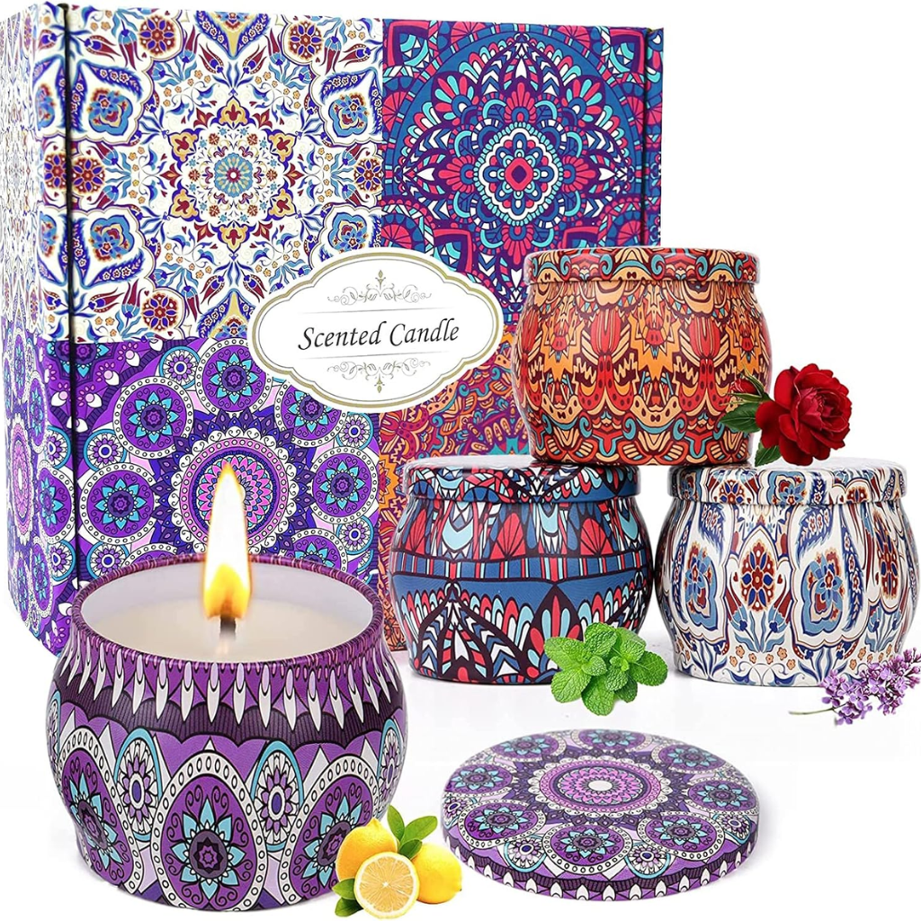 TOJUNE 4 Pack Scented Candles