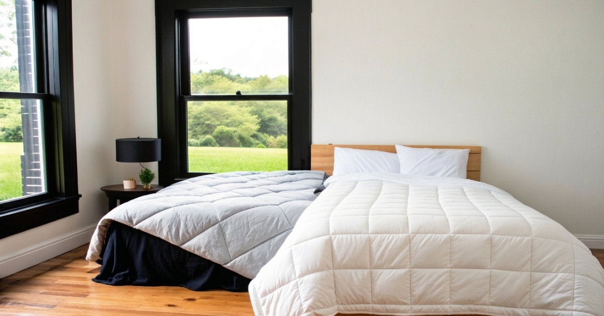 ⁠Weighted blanket vs duvet