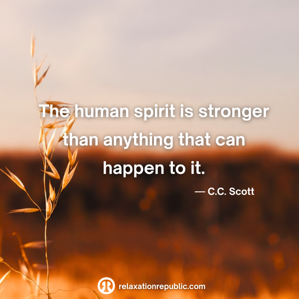 The human spirit is stronger